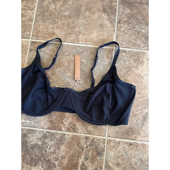 Skims Cotton Logo Demi Bra Soot Size 42DD - Picture 4 of 8